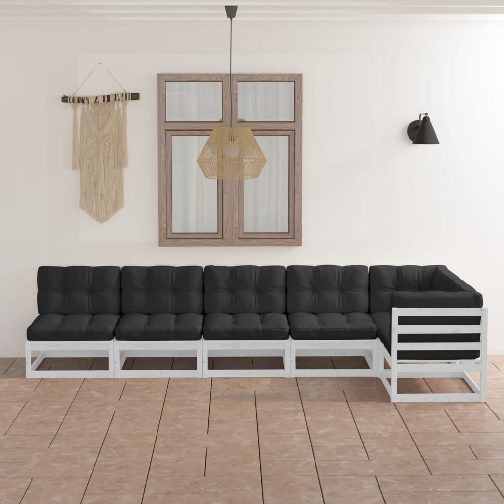 vidaXL 6-tlg. Garten-Lounge-Set mit Kissen Kiefer Massivholz