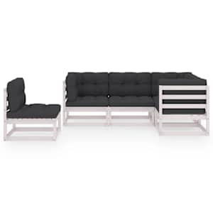 vidaXL 5 Piece Garden Lounge Set with Cushions Solid Pinewood