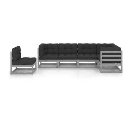 vidaXL 6-tlg. Garten-Lounge-Set mit Kissen Kiefer Massivholz