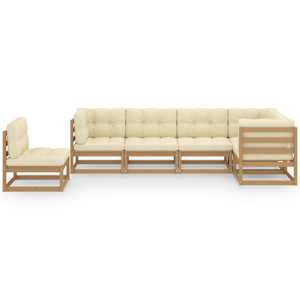 vidaXL 6 Piece Garden Lounge Set with Cushions Solid Pinewood