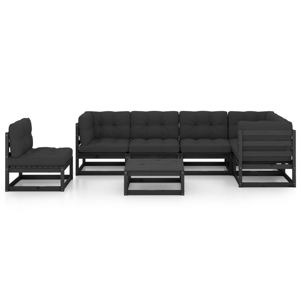 

vidaXL 7-delige Loungeset met kussens massief grenenhout