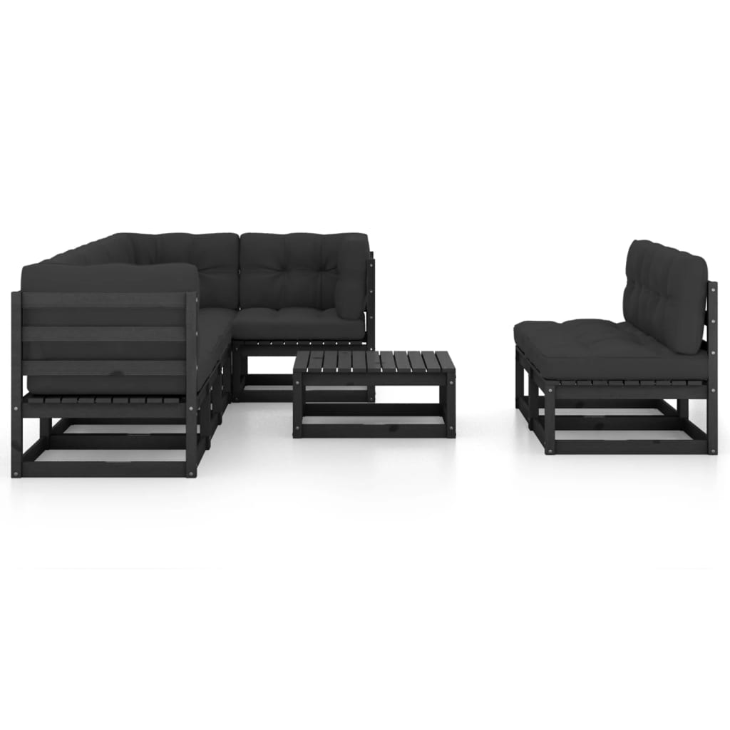 

vidaXL 8-delige Loungeset met kussens massief grenenhout