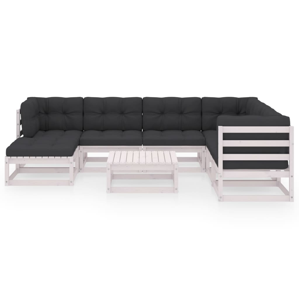 Thumbnail - vidaXL 8-tlg. Garten-Lounge-Set mit Kissen Massivholz Kiefer