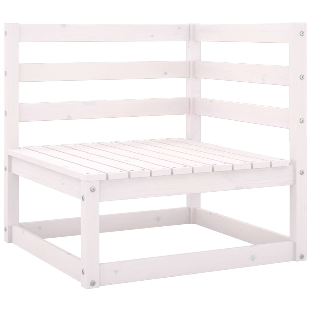 Ogrodowy zestaw wypoczynkowy z poduszkami, drewno sosnowe, biały, 70x70x67 cm