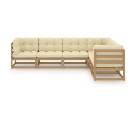 vidaXL 6-osainen Puutarhasohvasarja tyynyill&auml; t&auml;ysi m&auml;nty