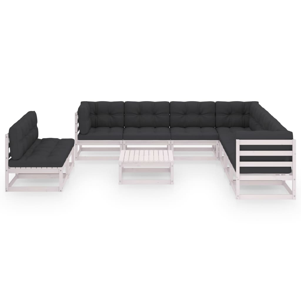 Ogrodowy zestaw mebli wypoczynkowych - sofa narożna, sofa środkowa, stół, poduszki