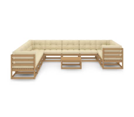 vidaXL 12-dielna z&aacute;hradn&aacute; s&uacute;prava s vank&uacute;&scaron;mi hned&aacute; borovicov&yacute; mas&iacute;v