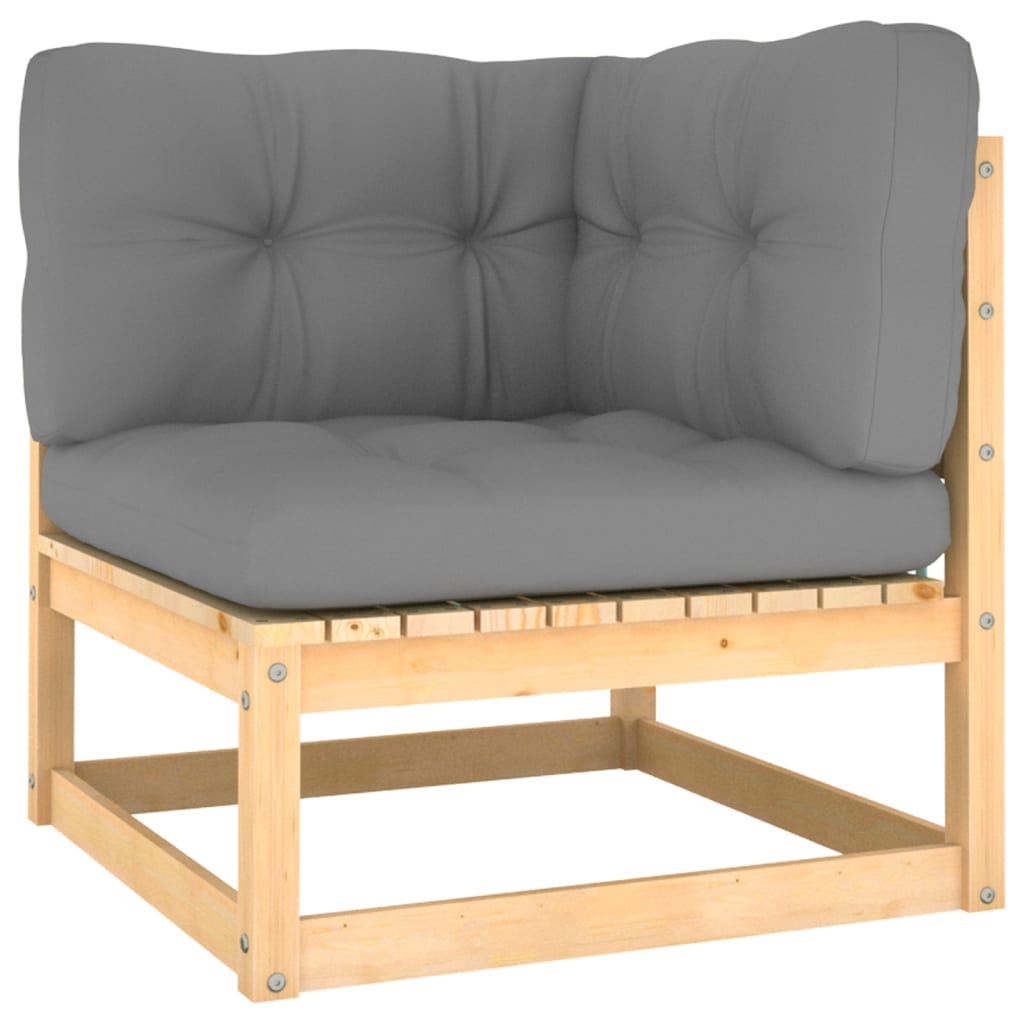 

vidaXL 13-delige Loungeset met kussens massief grenenhout