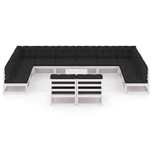 vidaXL Sodo komplektas su pagalvėlėmis, 13 dalių, pu&scaron;ies masyvas