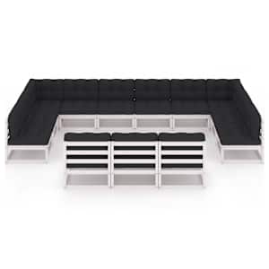 vidaXL Sodo komplektas su pagalvėlėmis, 13 dalių, pu&scaron;ies masyvas