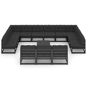 vidaXL 14-daļīgs dārza atpūtas mēbeļu komplekts ar matračiem, priede