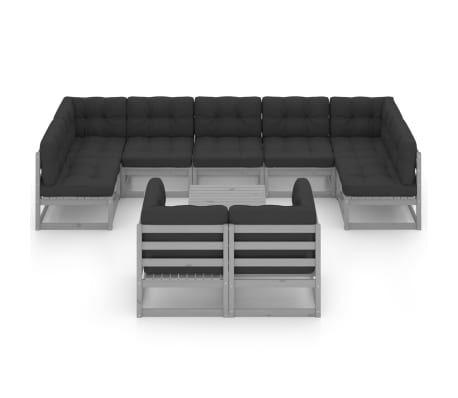 vidaXL &Sigma;&alpha;&lambda;ό&nu;&iota; &Kappa;ή&pi;&omicron;&upsilon; &Sigma;&epsilon;&tau;10 &Tau;&epsilon;&mu;&alpha;&chi;ί&omega;&nu; &Gamma;&kappa;&rho;&iota; &Mu;&alpha;&sigma;ί&phi; &Xi;ύ&lambda;&omicron; &Pi;&epsilon;ύ&kappa;&omicron;&upsilon; &mu;&epsilon; &Mu;&alpha;&xi;&iota;&lambda;ά&rho;&iota;&alpha;