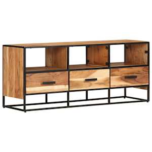 TV stolek 110 x 30 x 45 cm masivní akáciové dřevo - obrázek 12