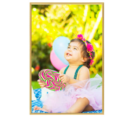 vidaXL foto rāmji, 3 gab., galdam, zelta, 21x29,7 cm, MDF