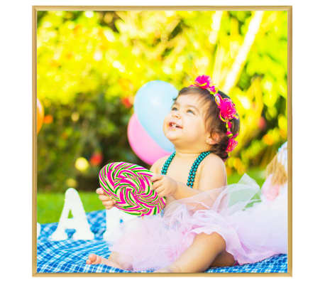 vidaXL Photo Frames Collage 3 pcs for Wall Gold 40x40 cm MDF