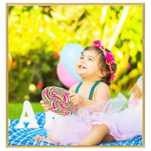 vidaXL Fotor&aacute;miky na stenu, kol&aacute;ž 5 ks, zlat&eacute; 40x40 cm, MDF