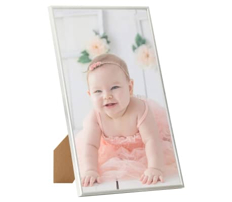 vidaXL 5 db ezüstszínű MDF asztali fényképkeret 10 x 15 cm