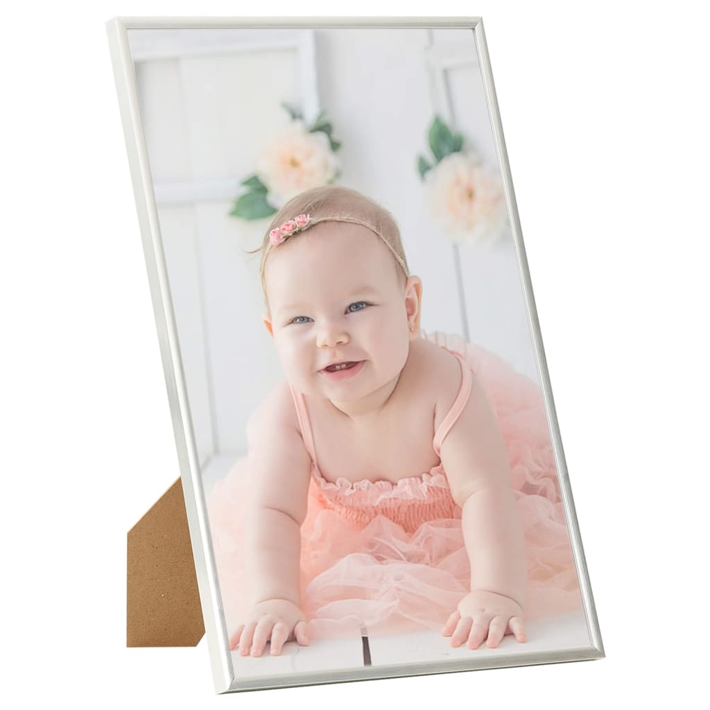 

vidaXL Fotolijsten 3 st voor tafel 15x21cm MDF zilverkleurig