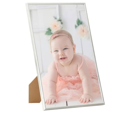 vidaXL Rame foto colaj pentru masă 3 buc. argintiu 15x21 cm MDF