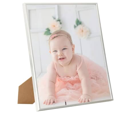 vidaXL Foto okvirji 5 kosov stenski/namizni srebrni 20x20 cm MDF