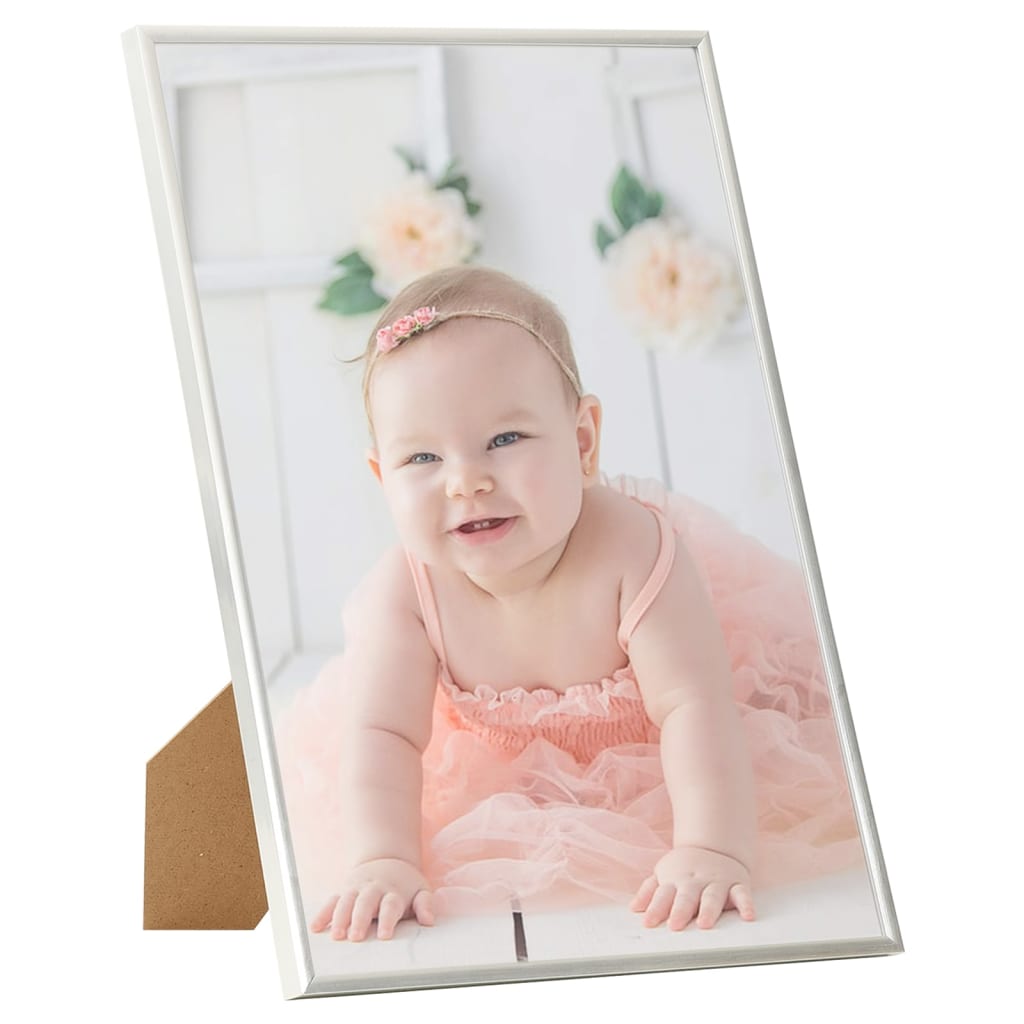 vidaXL Photo Frames Collage 3 pcs for Wall or Table Silver 28x35cm MDF