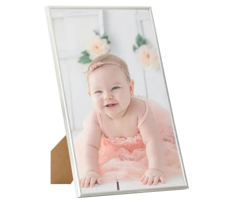 vidaXL Fotolijsten 5 st voor wand of tafel 29,7x42 cm MDF zilverkleur