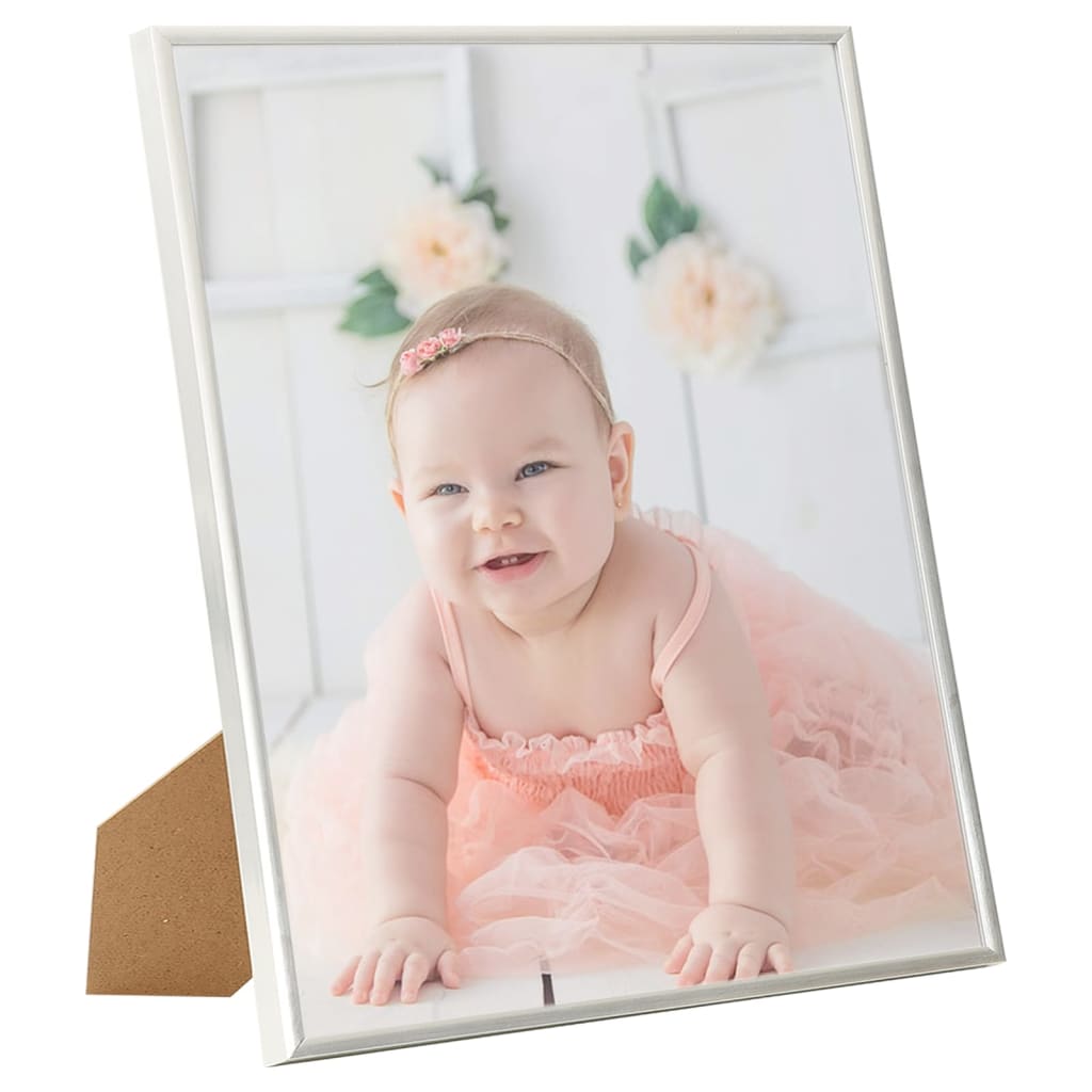 

vidaXL Fotolijsten 5 st voor tafel 30x30cm MDF zilverkleurig