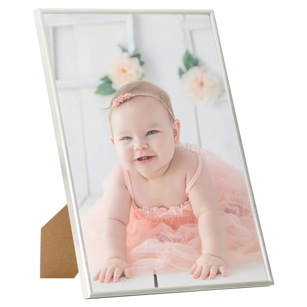 

vidaXL Fotolijsten 5 st voor wand of tafel 40x50 cm MDF zilverkleurig