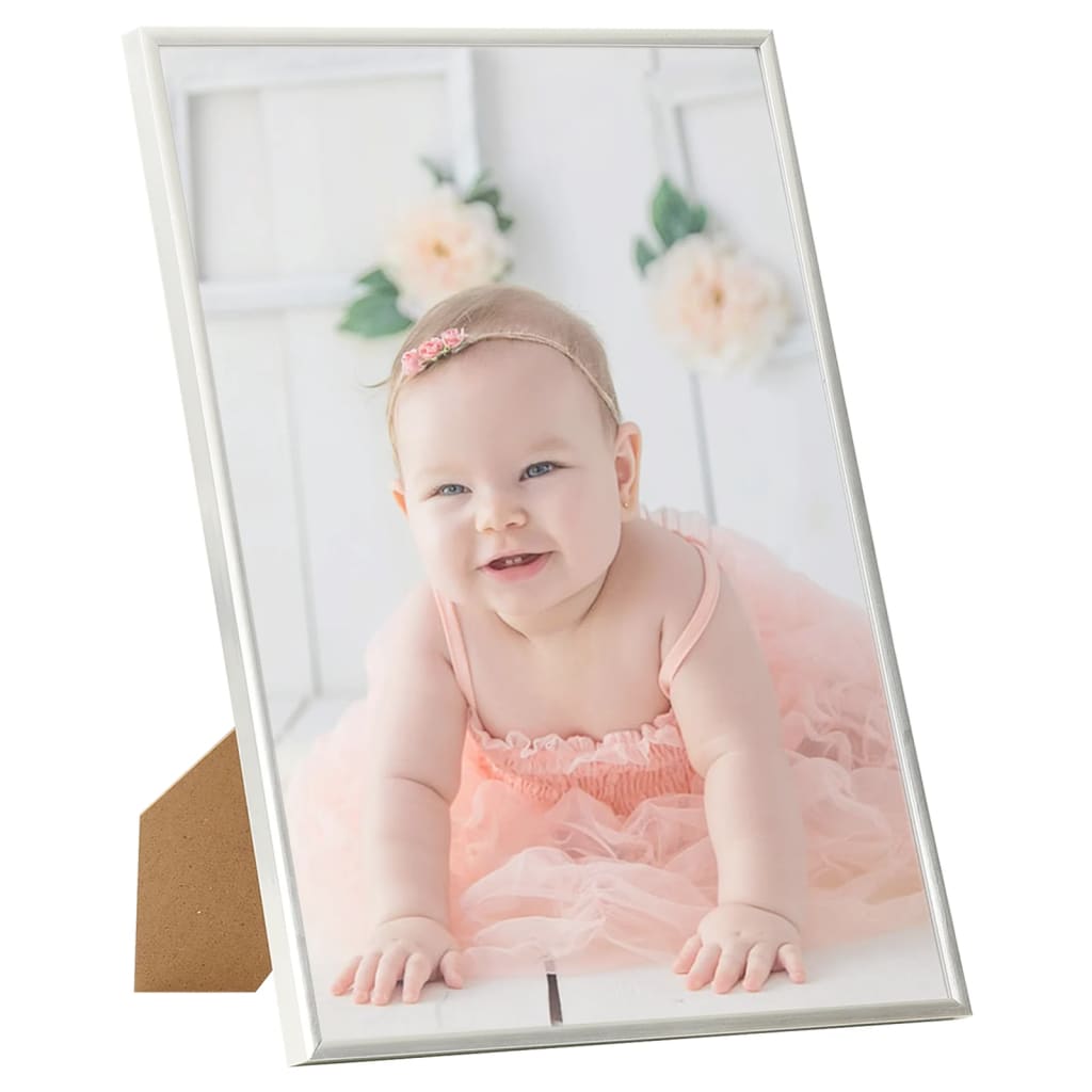 vidaXL Fotorámiky na stenu alebo stôl 3 ks strieborné 70x90 cm MDF