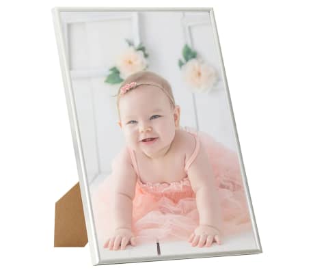vidaXL Collage de cadres photo 3 pcs de mur table Argent&eacute; 70x90 cm MDF