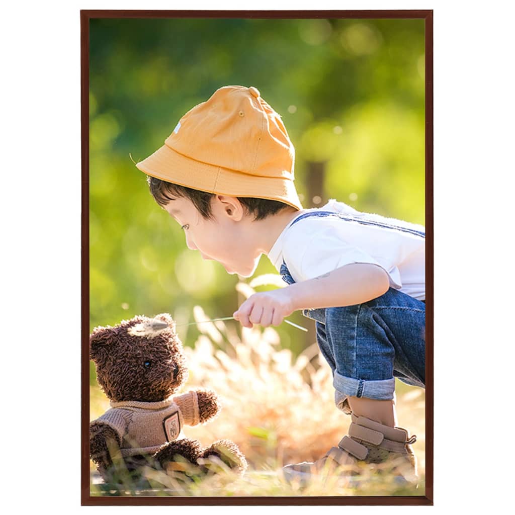 Foto okvirji 5 kosov stenski/namizni bronasti 15x21 cm MDF