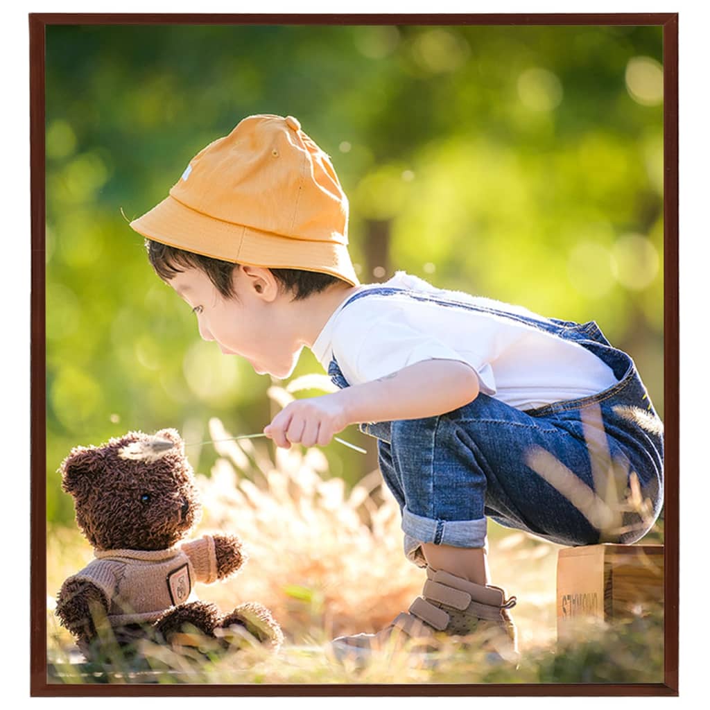 Foto okvirji 3 kosi namizni bronasti 20x20 cm MDF