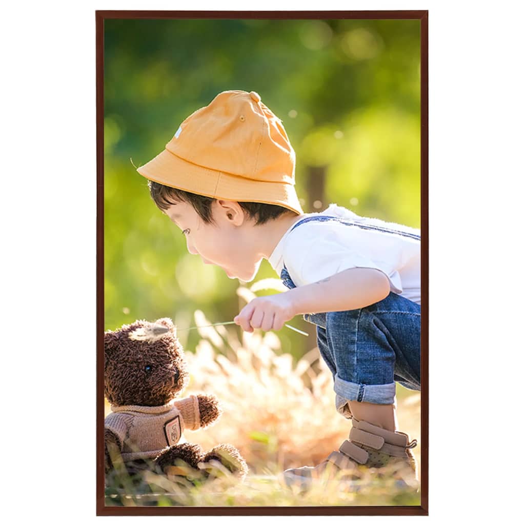 Foto okvirji 3 kosi stenski/namizni bronasti 28x35 cm MDF