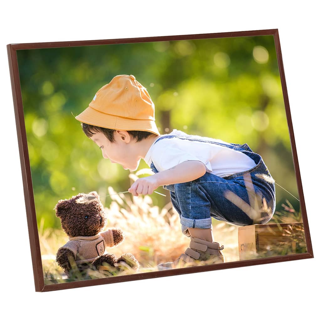 Foto okvirji 3 kosi stenski/namizni bronasti 28x35 cm MDF