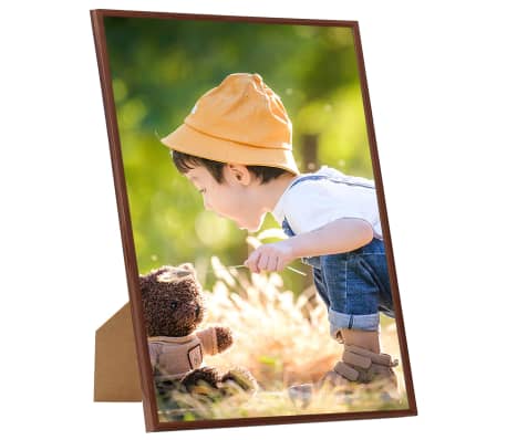 vidaXL Collage de cadres photo 3 pcs de mur table Bronze 28x35 cm MDF