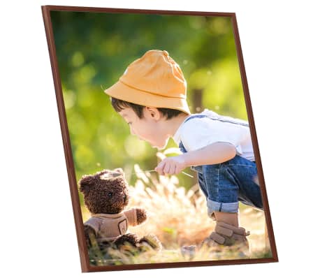 vidaXL Rame foto colaj pentru perete 5 buc. bronz 50x50 cm MDF