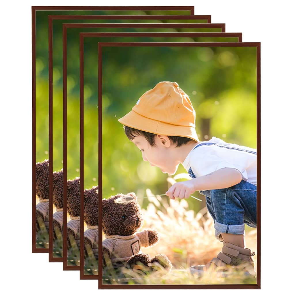 vidaXL Collage de cadres photo 5 pcs de mur table Bronze 70x90 cm MDF