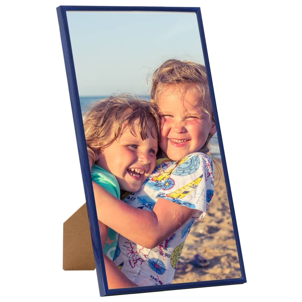 

vidaXL Fotolijsten 3 st voor wand of tafel 10x15 cm MDF blauw