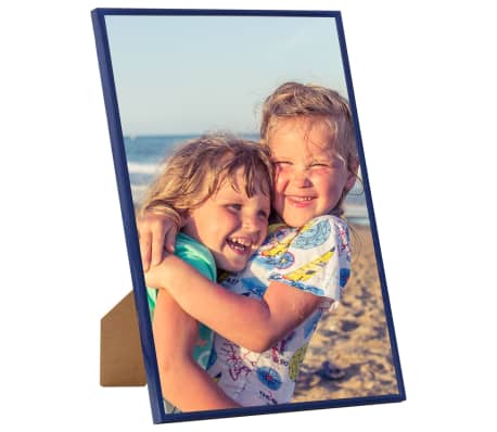 vidaXL Fotolijsten 3 st voor tafel 15x21cm MDF blauw