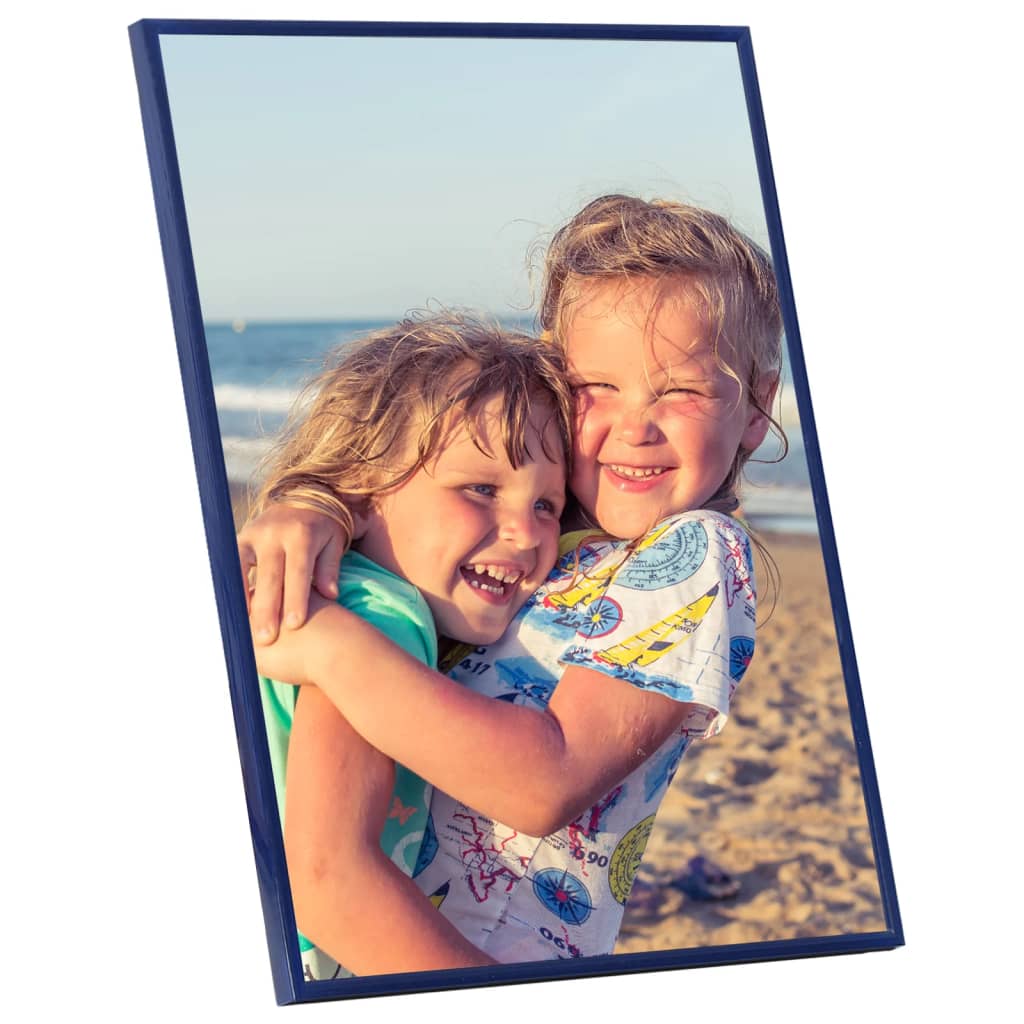 vidaXL Collage de cadres photo 3 pcs de mur Bleu 40x50 cm MDF