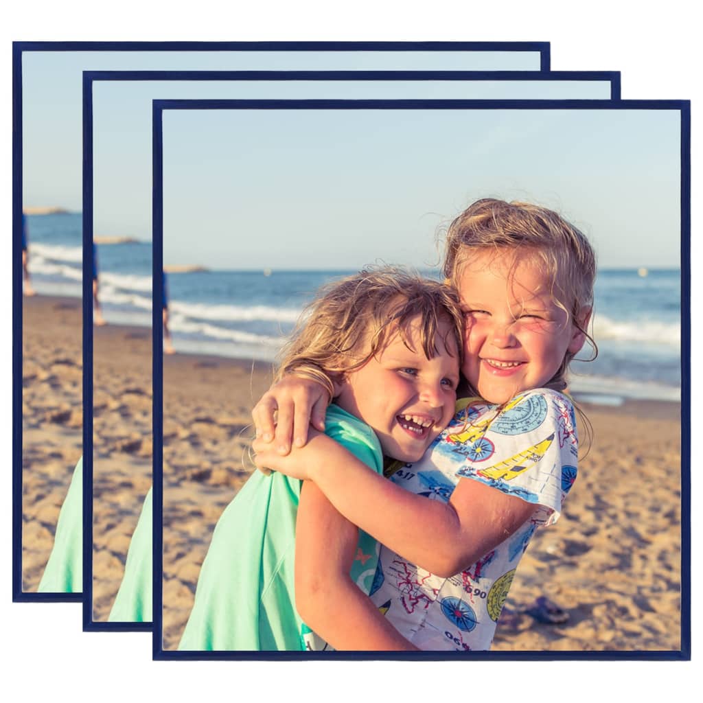 VIDAXL - vidaXL 332270 Photo Frames Collage 3 pcs for Wall Blue 50x50 cm MDF vidaXL 332270 Photo Frames Collage 3 pcs for Wall Blue 50x50 cm MDF