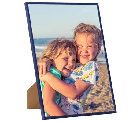 vidaXL Collage de cadres photo 5 pcs de mur table Bleu 50x60 cm MDF