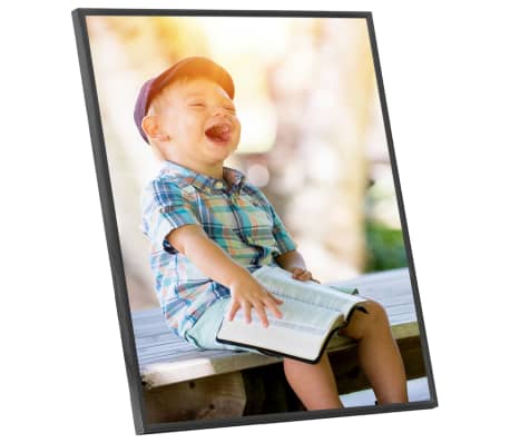 vidaXL Fotor&aacute;miky na stenu, kol&aacute;ž 5 ks, čierne 40x40 cm, MDF