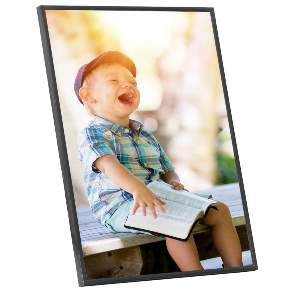 

vidaXL Fotolijsten 3 st voor wand 40x50 cm MDF zwart