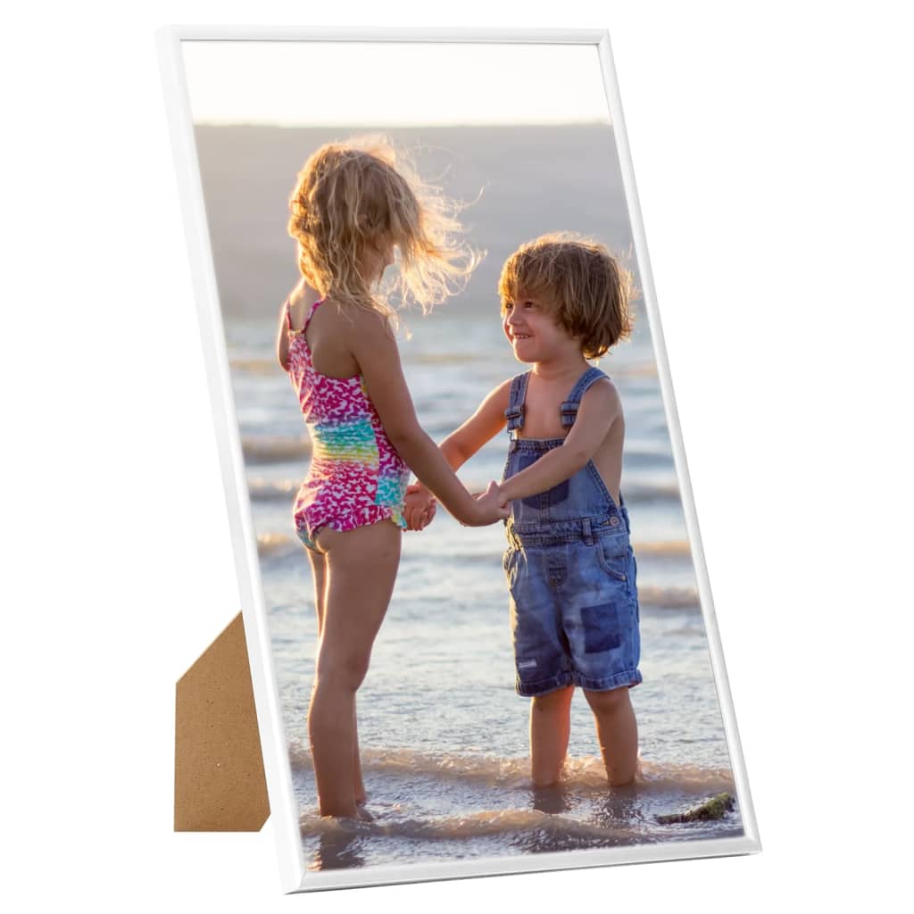 vidaXL Fotorámiky na stôl, koláž 3 ks, biele 13x18 cm, MDF