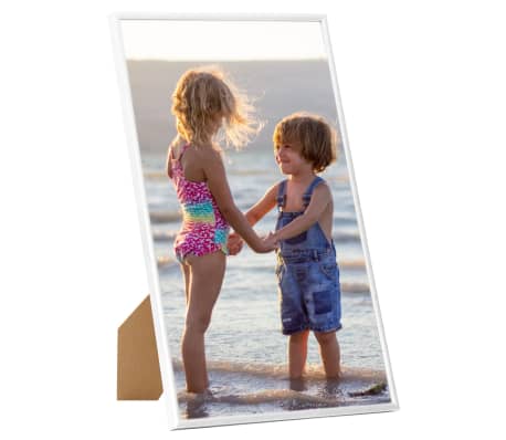 vidaXL Rame foto colaj pentru masă, 3 buc., alb, 13x18 cm, MDF