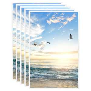 Fotorámečky koláž 5 ks na zeď nebo stůl bílé 13 x 18 cm MDF - obrázek 1