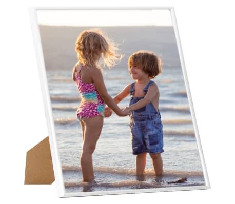 vidaXL Fotor&aacute;miky na stenu alebo st&ocirc;l 10 ks biele 20x20 cm MDF