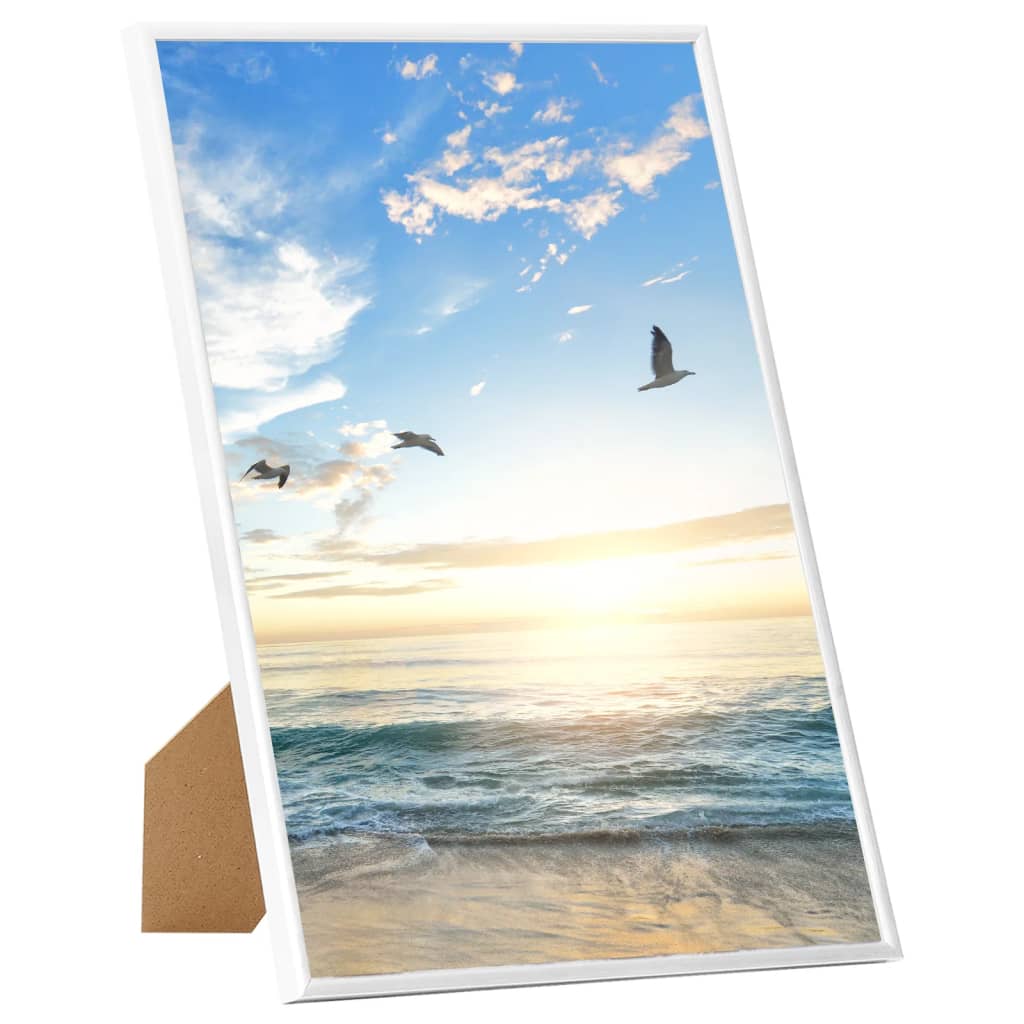 Фоторамки за колаж, 3 бр, за стена/маса, бели, 28x35 см, MDF