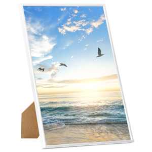 vidaXL Fotor&aacute;miky na st&ocirc;l, kol&aacute;ž 5 ks, biele 28x35 cm, MDF